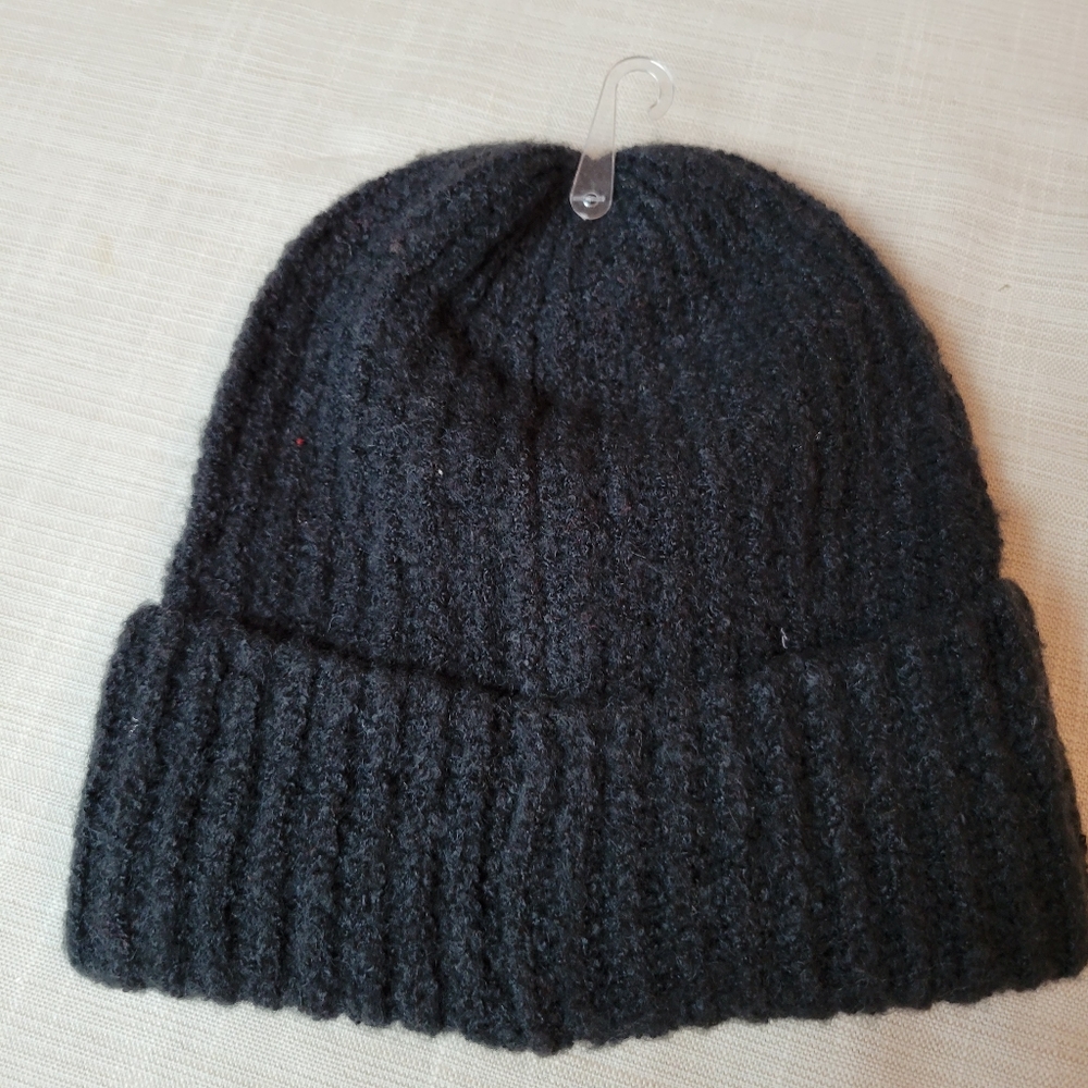 Style and Co Mens or Woman's Knit Beanie Hat Black